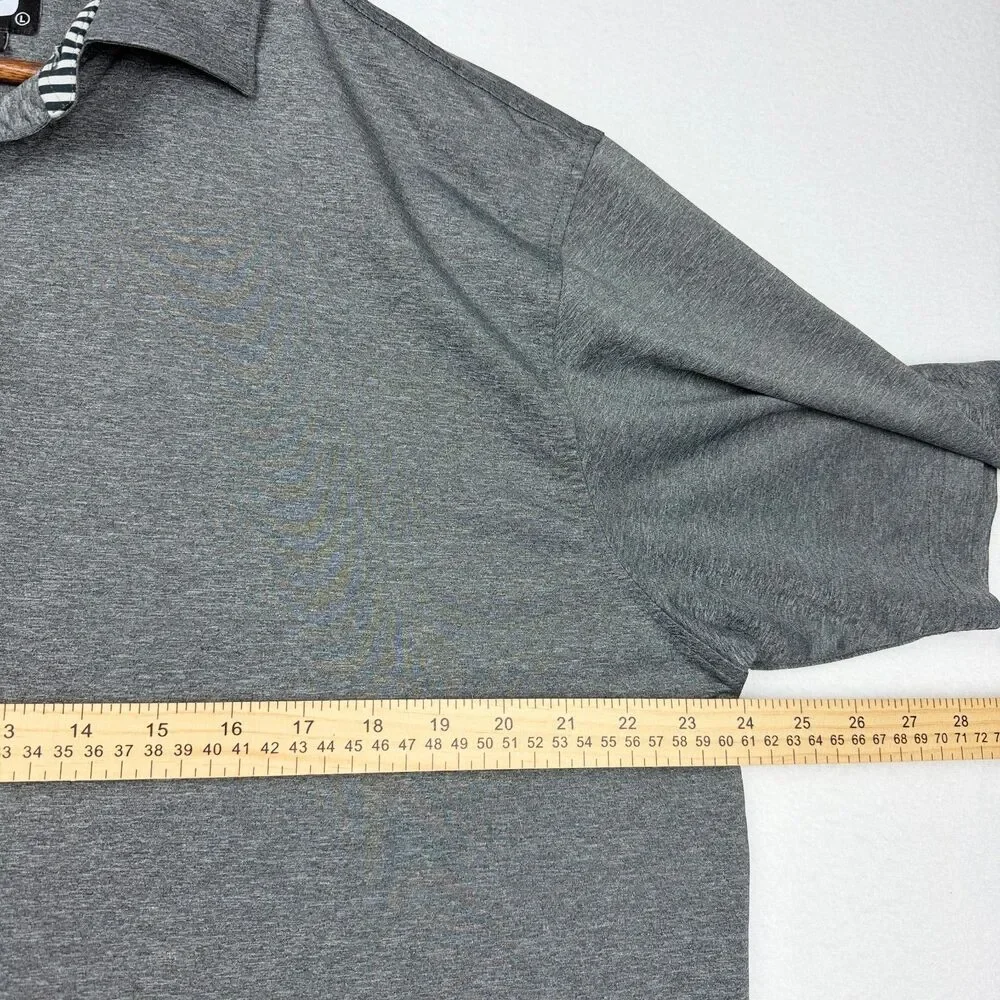 FootJoy Gray Performance Golf Polo Large